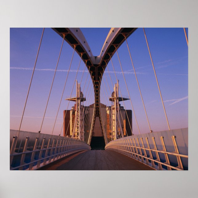 Millennium Bridge, Lowry Center, Salford Poster (Front)