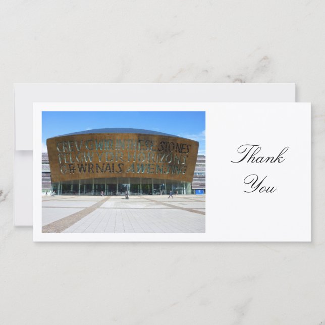 Millennium Centre, Cardiff, Wales - Thank You Card (Front)