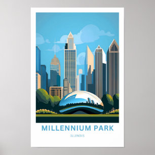 Millennium Park Illinois Travel Print