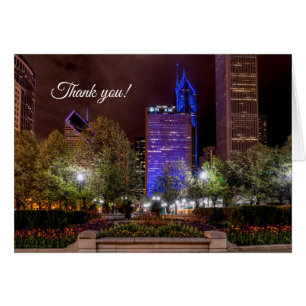 Millennium Park Spring Season Night Thank You Card