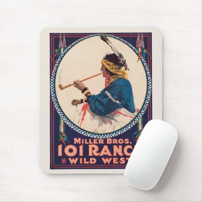 Miller Bros. 101 Ranch, Wild West Circus Poster Mouse Pad (With Mouse)