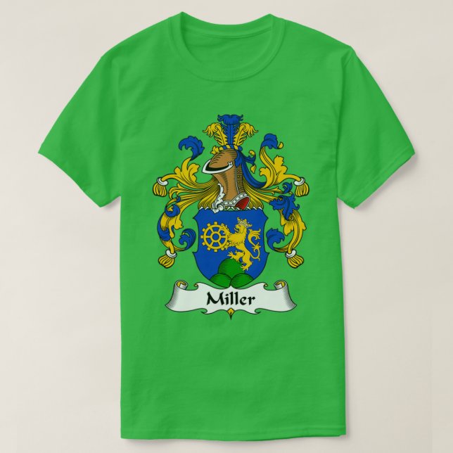 Miller Coat of Arms Family Crest  T-Shirt (Design Front)