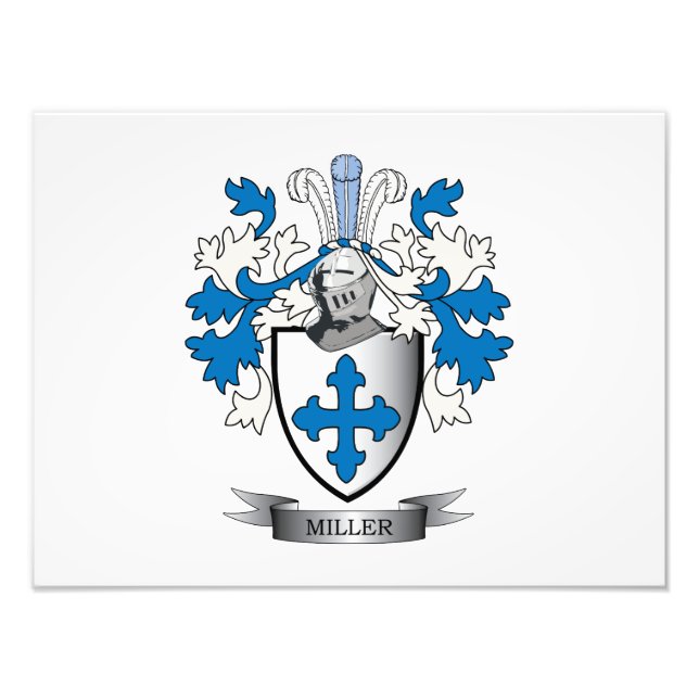 Miller Family Crest Coat of Arms Photo Print (Front)