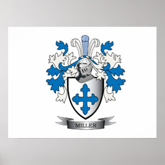 Miller Family Crest Coat of Arms Poster