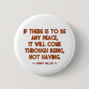 Miller on Peace 6 Cm Round Badge