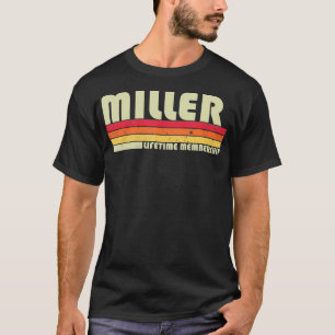MILLER Surname Funny Retro Vintage 80s 90s Birthda T-Shirt