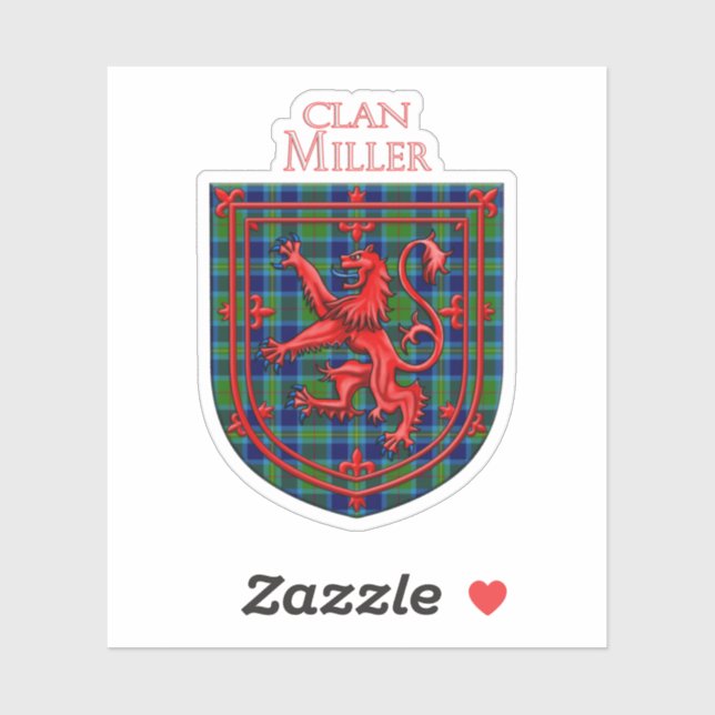 Miller Tartan Scottish Plaid Lion Rampant (Sheet)