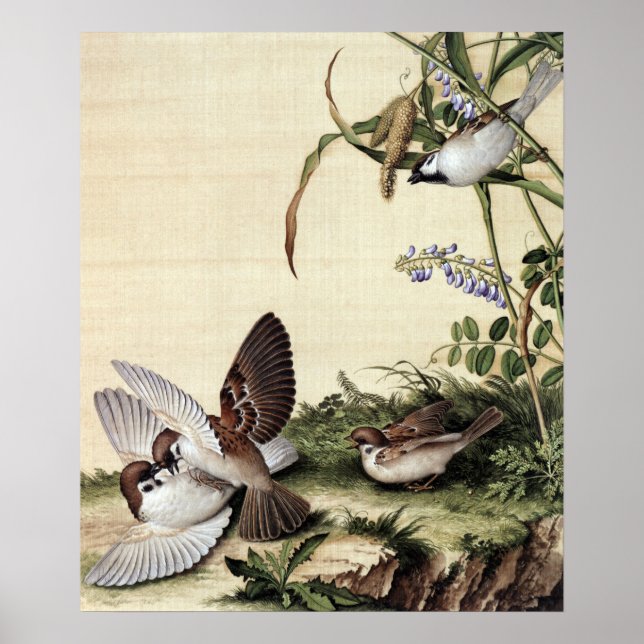 Millet Flowers and Soybean Blossoms Fine Art Poster (Front)