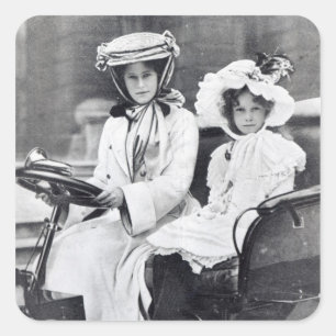 Millicent Duchess of Sutherland and her daughter Square Sticker