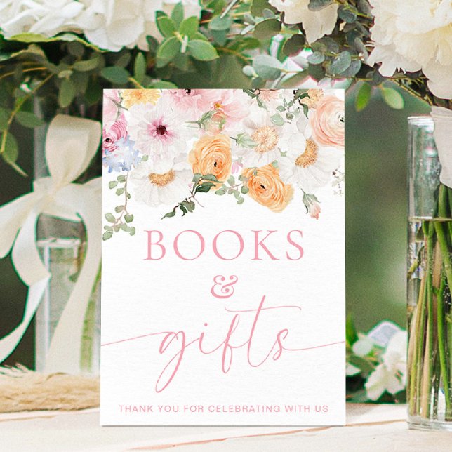 Millie Floral Books and Gifts Sign (Books and Gifts Sign Millie Floral )