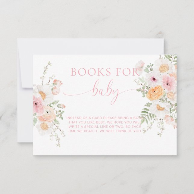 Millie Floral Books For Baby Request Card (Front)