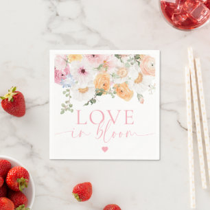 Millie Floral Love In Bloom Bridal Shower Napkin
