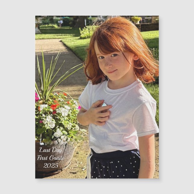  Millie Last Day First Grade 2025 Magnetic Card (Front)