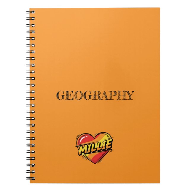 Millie Orange Notebook (Front)