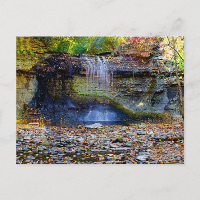 Millikin Falls in Autumn, Columbus, Ohio Postcard (Front)