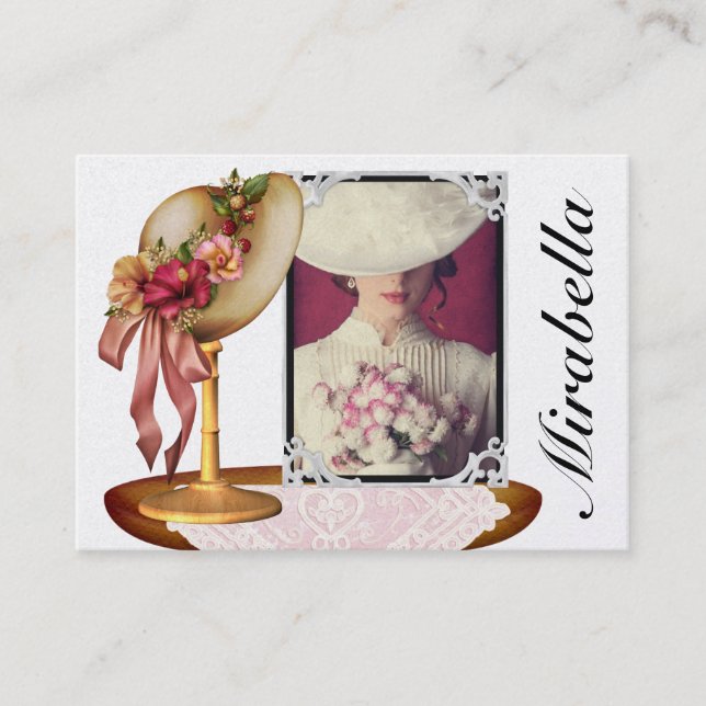 Millinery / Fashion / Photography Business Card (Front)