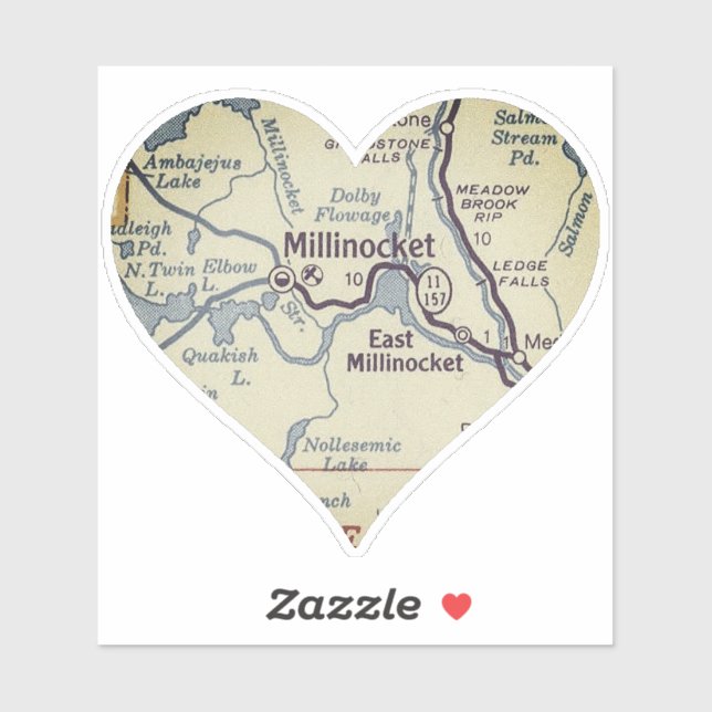 Millinocket Maine Vintage Map (Sheet)