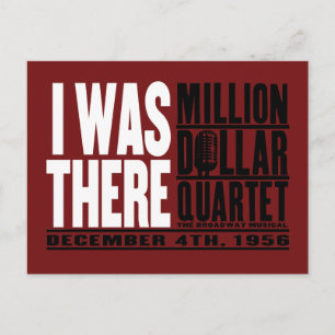 Million Dollar Quartet "I Was There" Postcard