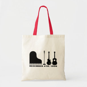 Million Dollar Quartet Instruments - Black Tote Bag