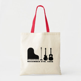 Million Dollar Quartet Instruments - Black Tote Bag