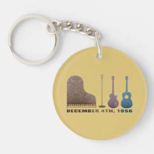 Million Dollar Quartet Instruments - Colour Key Ring