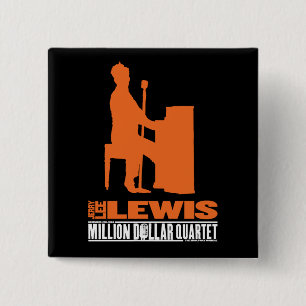 Million Dollar Quartet Lewis 15 Cm Square Badge