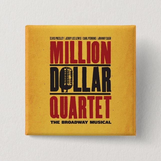 Million Dollar Quartet Logo 15 Cm Square Badge (Front)