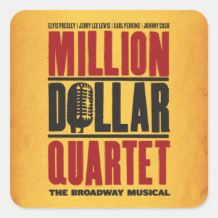 Million Dollar Quartet Logo Square Sticker