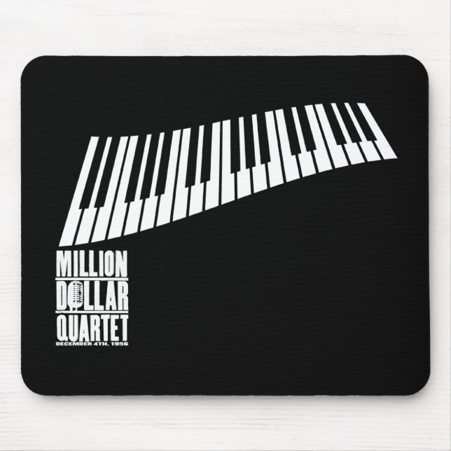 Million Dollar Quartet Piano - White Mouse Pad (Front)