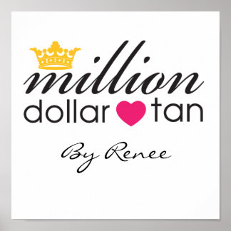 Million Dollar Tan Canvas Sign