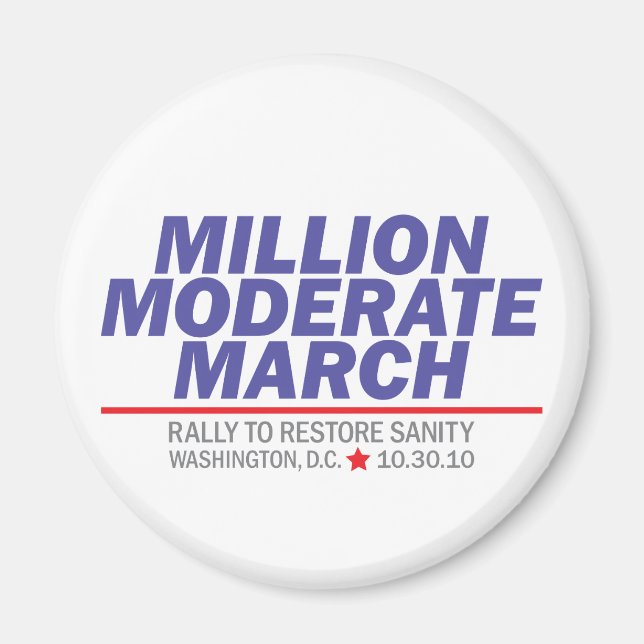 Million Moderate March Blue Stack Magnet (Front)