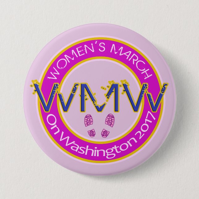 Million Womens March on Washington 2017 Button Pin (Front)