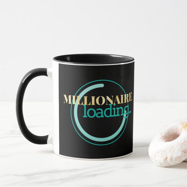 Millionaire Loading Motivational Mug (With Donut)