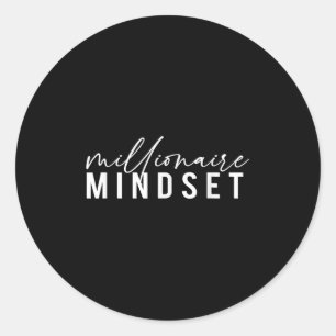 Millionaire Mindset Inspirational Mind Motivationa Classic Round Sticker