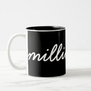 'Millionaire' Minimalist Design Maximalist Mindset Two-Tone Coffee Mug
