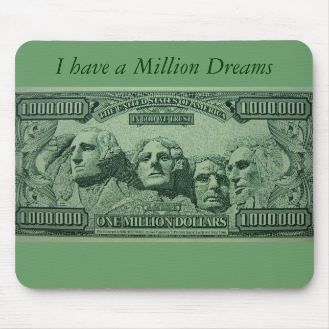 Millionaire wishes Mousepad (Front)