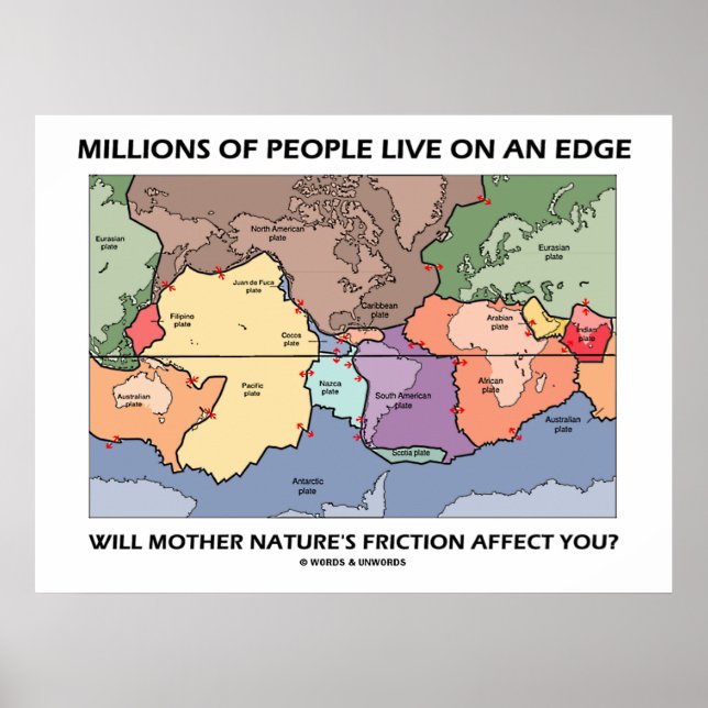 Millions Of People Live On An Edge (Earth Science) Poster (Front)