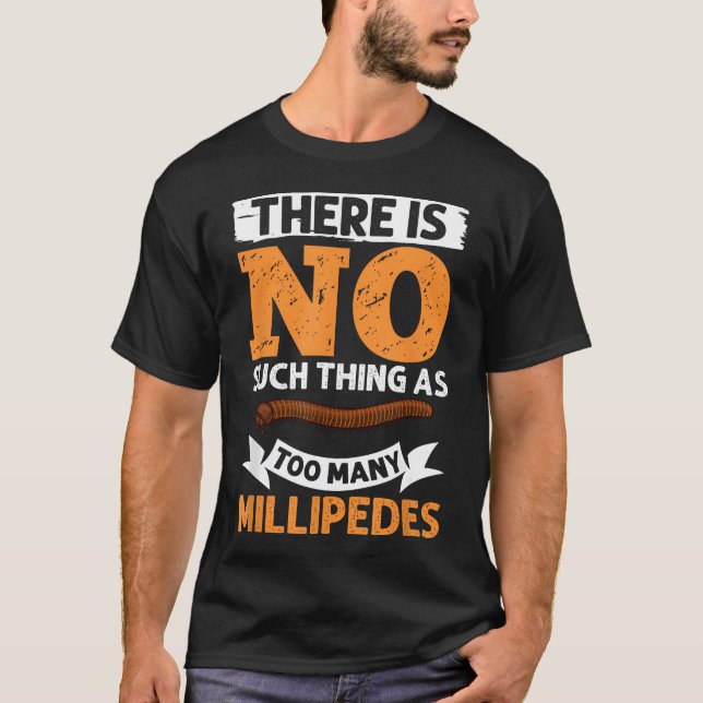 Millipede Worm Funny Animals Cute T-Shirt (Front)