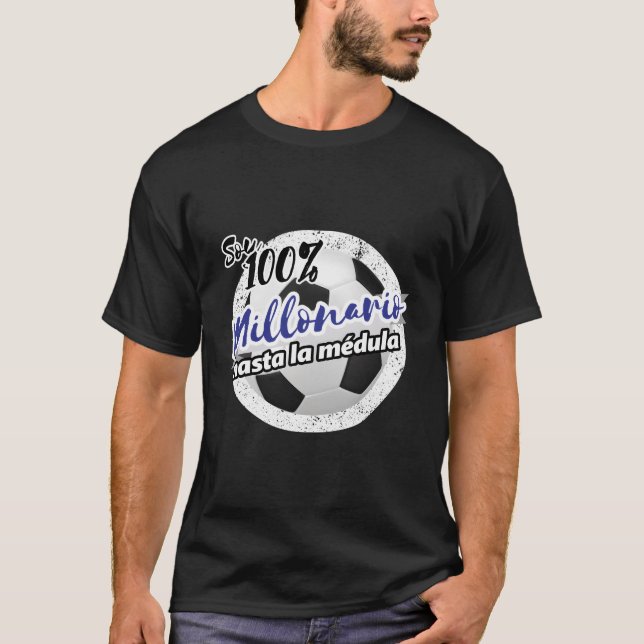 Millonario Albiazul Colombian Colombia Futbol T-Shirt (Front)