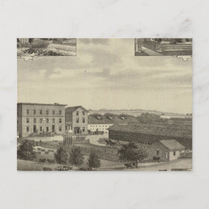 Mills and Residences in Kansas Postcard