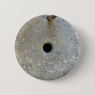 millstone mill stone flour wheat cereal bread grin 6 cm round badge