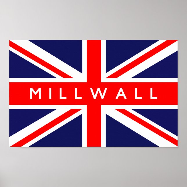 Millwall UK Flag Poster (Front)
