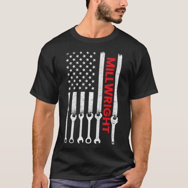 millwright American Flag millwright _1  T-Shirt (Front)