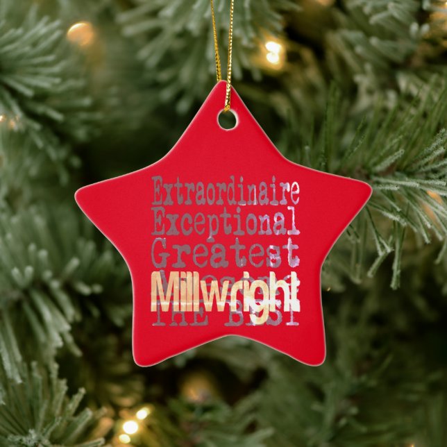 Millwright Extraordinaire Christmas Ceramic Ornament (Tree)