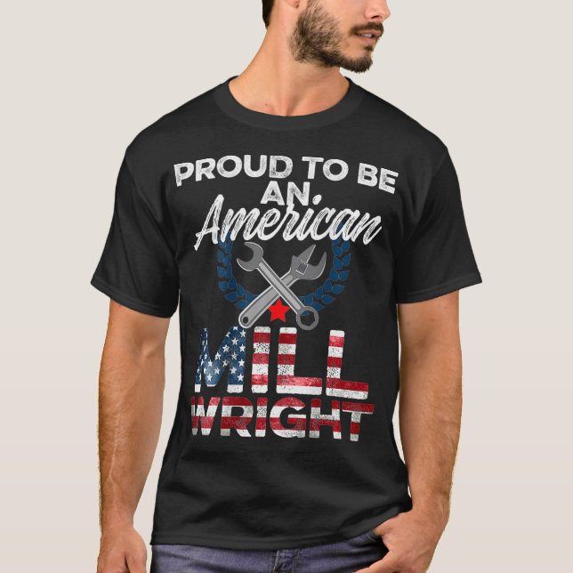 Millwright Image On Back Of Clothing _3  T-Shirt (Front)