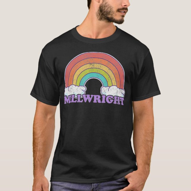 Millwright Rainbow and Clouds  T-Shirt (Front)