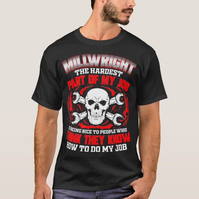 Millwright Skull  T-Shirt (Front)