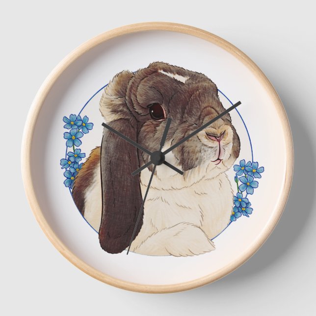 Milly Moo Bunny Wall Clock (Front)