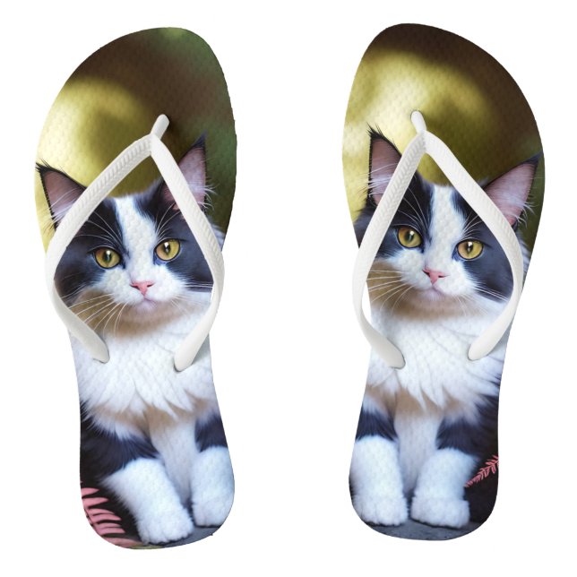 Milly The Ragdoll Kitty Cat, Flip Flops (Footbed)