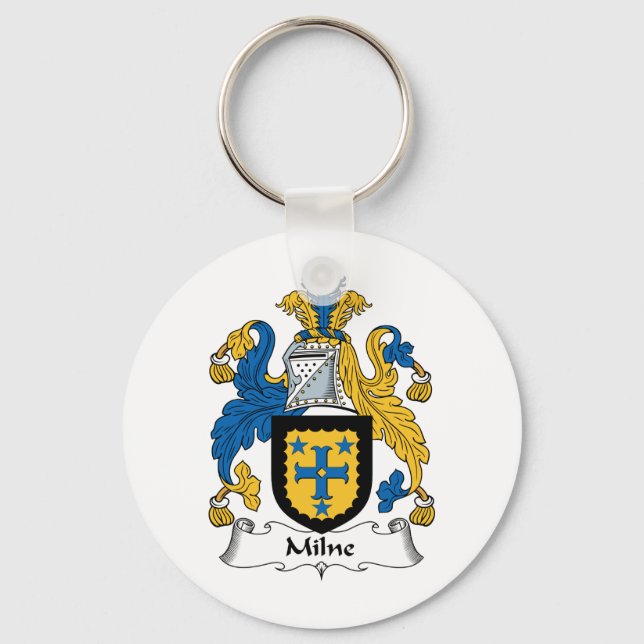 Milne Family Crest Key Ring (Front)